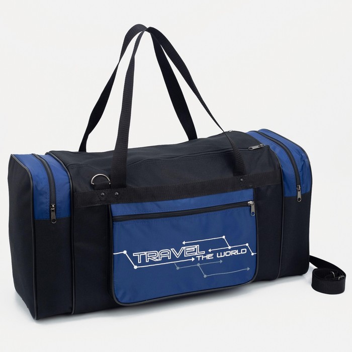 Дорожная сумка мужская Luris 6711014 синяя , 60х22х30 см - купить в Москве, цены на Мегамаркет