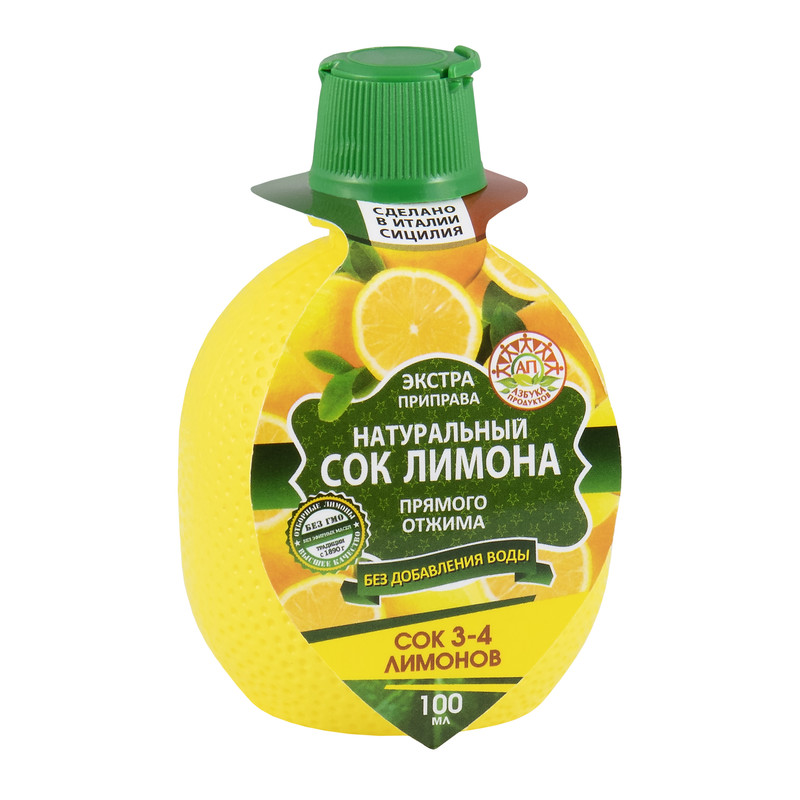 Сок лимона Азбука продуктов 100мл - купить в Victoriya market, цена на Мегамаркет