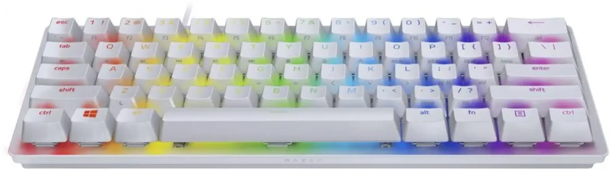 Проводная игровая клавиатура Razer Huntsman Mini White  (RZ03-03392200-R3R1), купить в Москве, цены в интернет-магазинах на  Мегамаркет