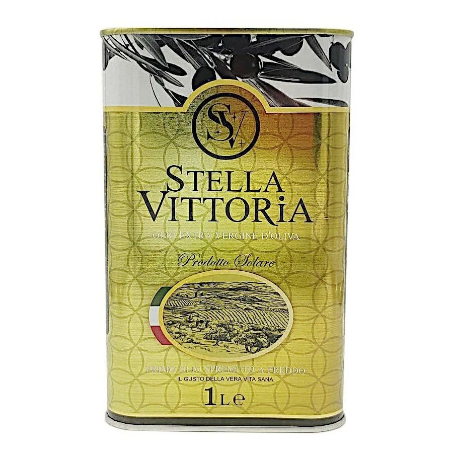 Купить оливковое масло Stella Vittoria Extra Virgin нерафинированное 1 л, цены на Мегамаркет | Артикул: 100063969184