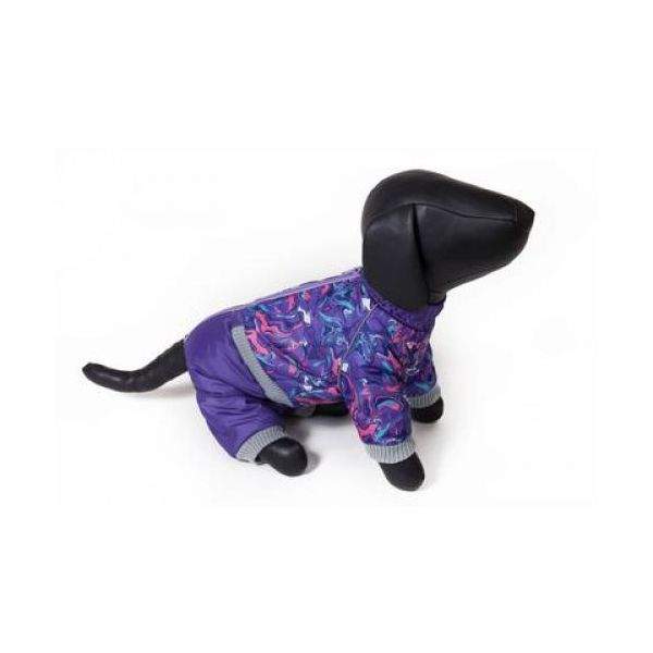 Комбинезон для собак Зоо Фортуна теплый, женский, фиолетовый, длина спины 30 см