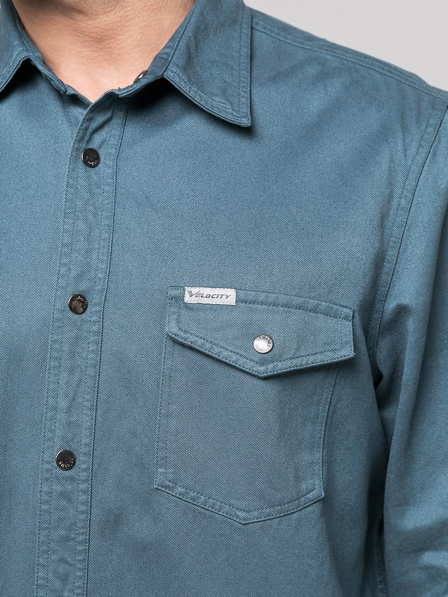Джинсовая рубашка мужская Velocity I-RSPD12 синяя M