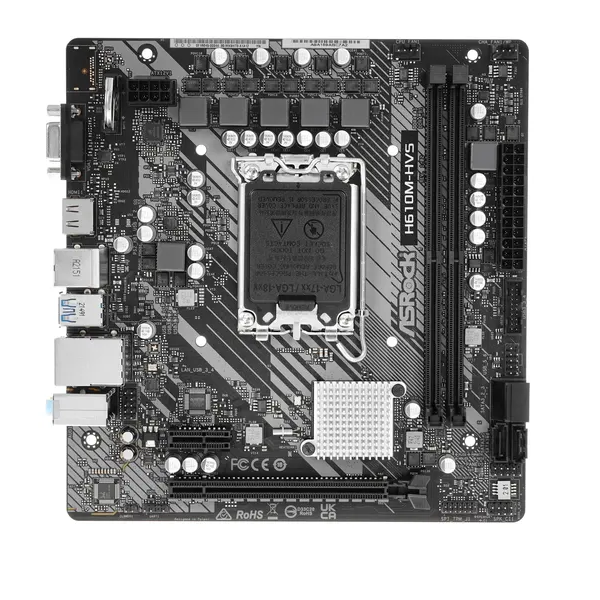 Материнская плата ASROCK H610M-HVS/M.2 R2.0, LGA 1700, Intel H610, mATX, Ret, купить в Москве, цены в интернет-магазинах на Мегамаркет