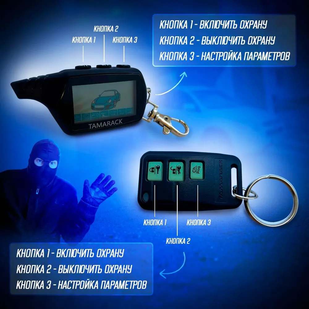 Купить автосигнализация PROgadget B9 с автозапуском, датчик удара для ...