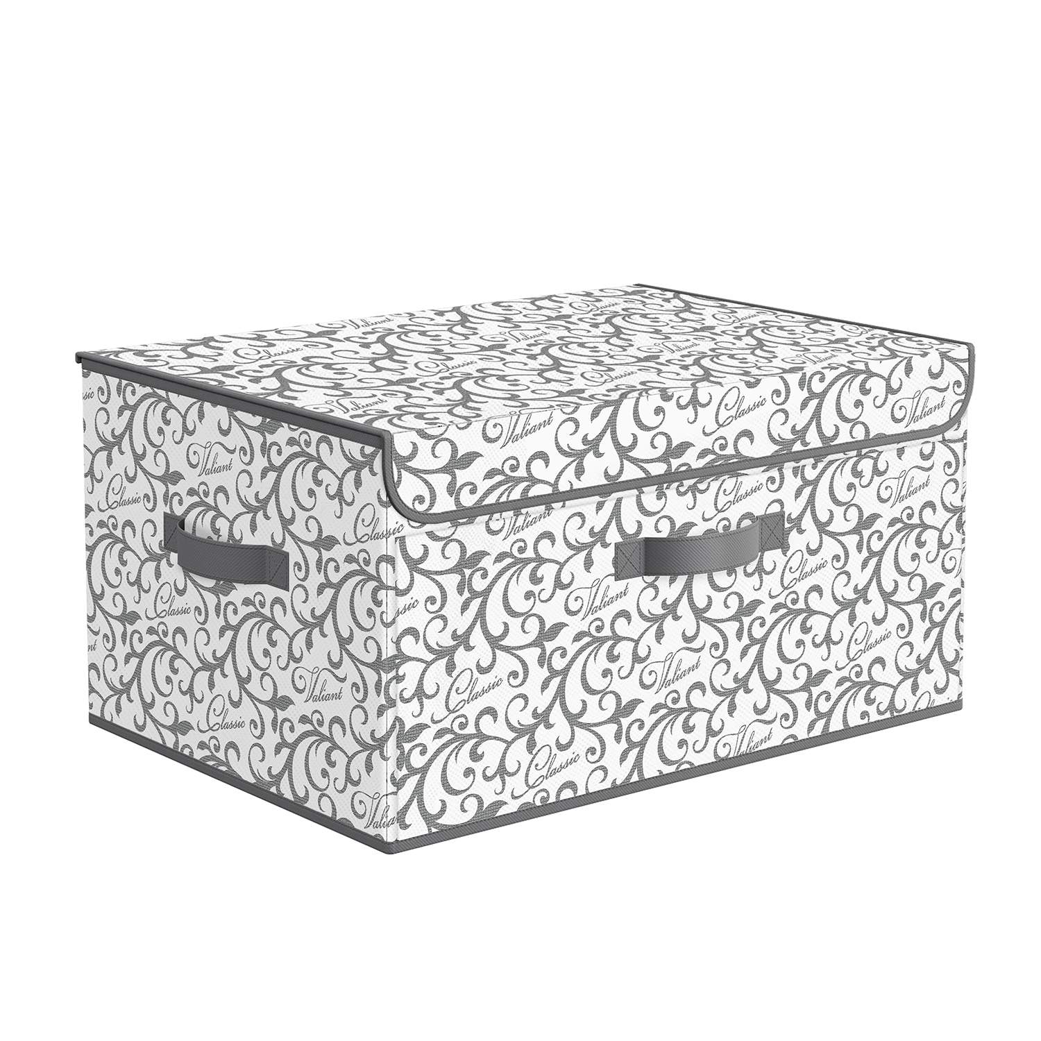 Коробка для хранения вещей Valiant с крышкой, с откидной стенкой, 50х35х25 см купить в интернет-магазине, цены на Мегамаркет