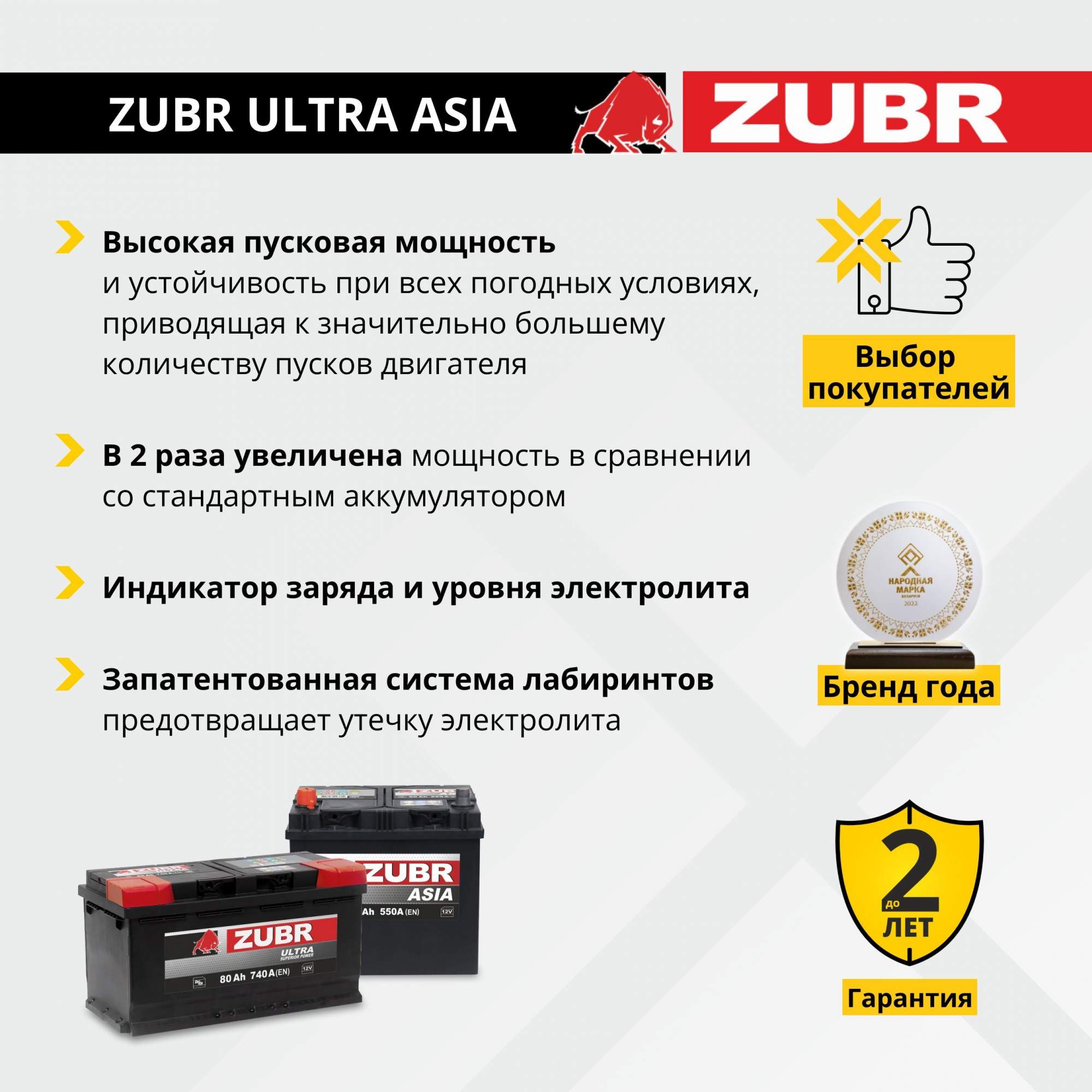 Купить аккумулятор автомобильный ZUBR Ultra Asia 45 Ач 400 А обратная  полярность ZSA450, цены на Мегамаркет | Артикул: 600012915267