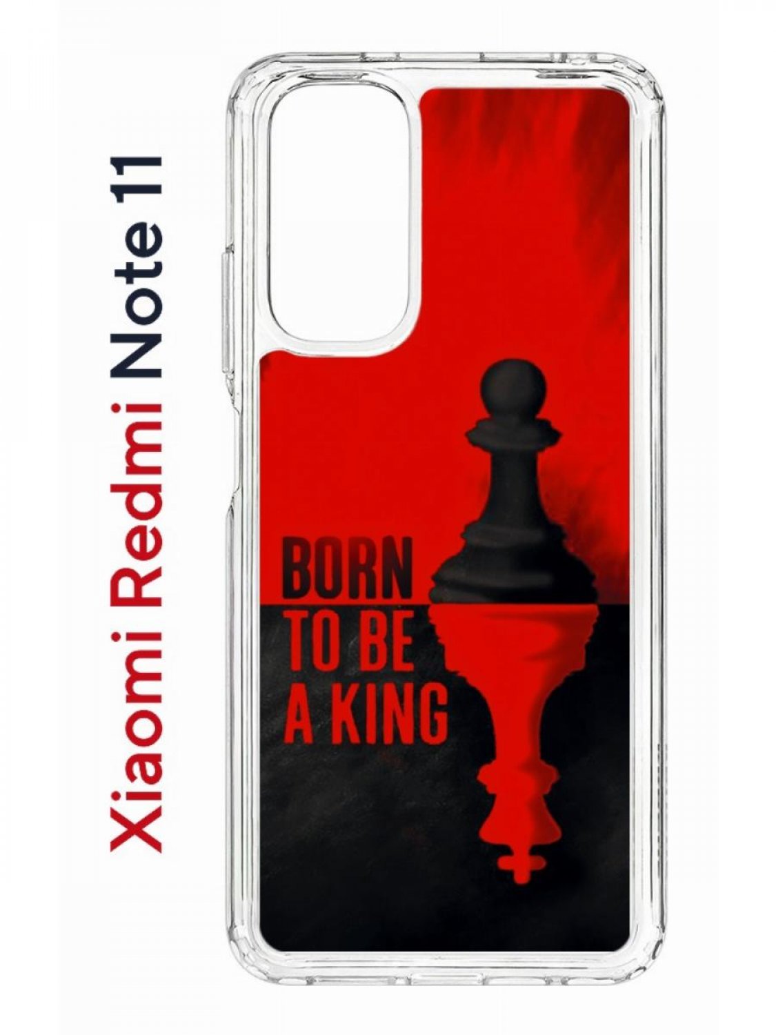 Чехол на Redmi Note 11/11S Kruche Print Born to be a King,противоударный  бампер с принтом, купить в Москве, цены в интернет-магазинах на Мегамаркет