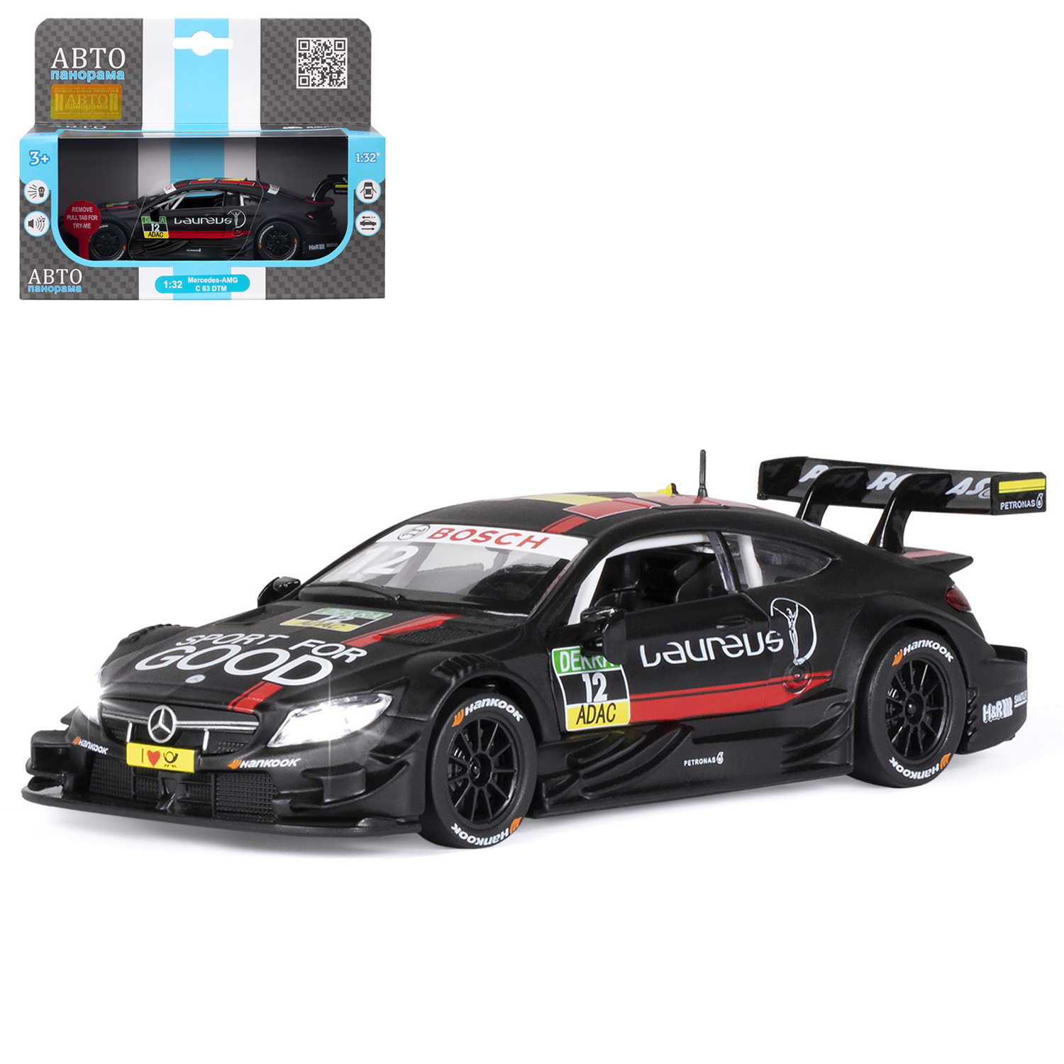 Купить машинка Автопанорама металлическая Mercedes-AMG C 63 DTM 1:32  JB1200187, цены на Мегамаркет