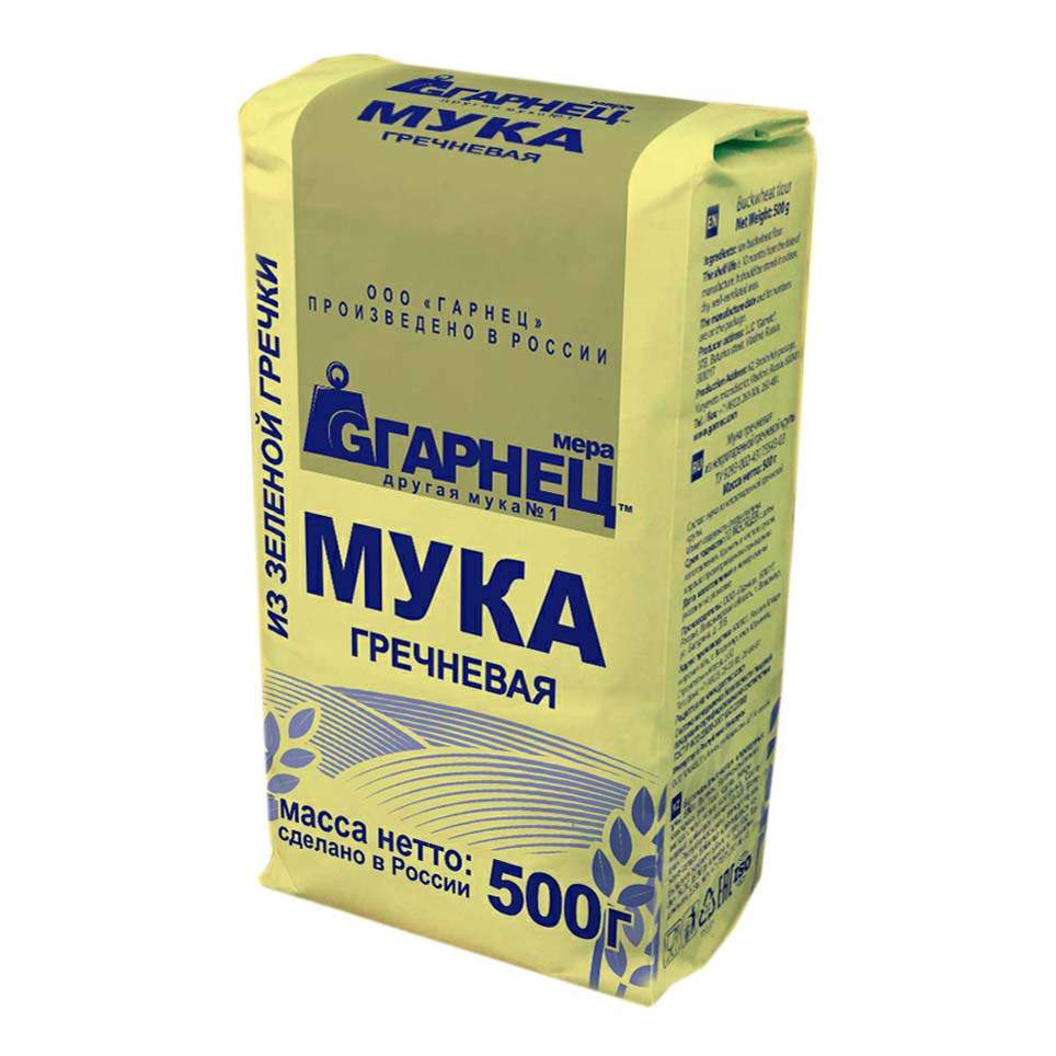 Купить мука Garnec из зеленой гречки 500 г, цены на Мегамаркет | Артикул:  100029564671