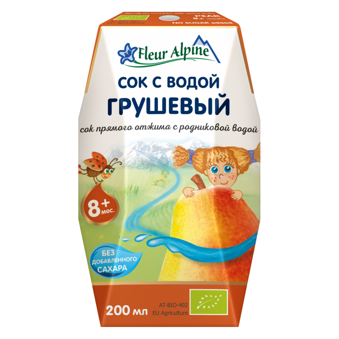 Cок Fleur Alpine Organic грушевый c 8 месяцев 200 г