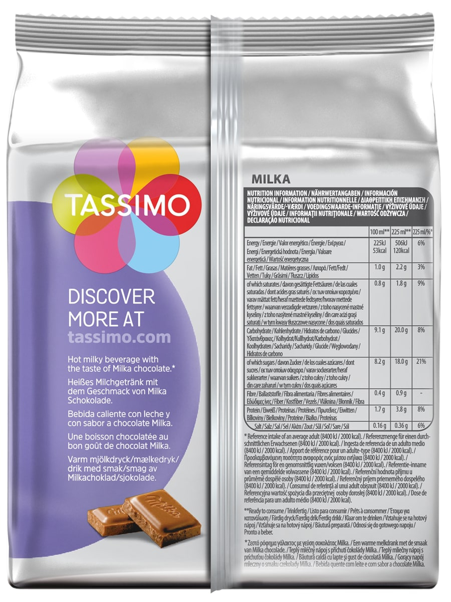 Какао Tassimo Milka в капсулах 30 г х 8 шт - купить с доставкой на дом в  СберМаркет
