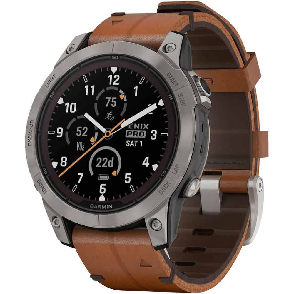 Смарт-часы Garmin Fenix 7 Pro Sapphire серый/коричневый (010-02777-30), купить в Москве, цены в интернет-магазинах на Мегамаркет