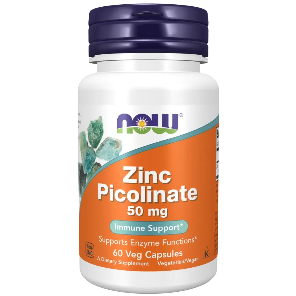 Цинк NOW Zinc Picolinate 60 капсул - купить в Твой Аптекарь, цена на Мегамаркет