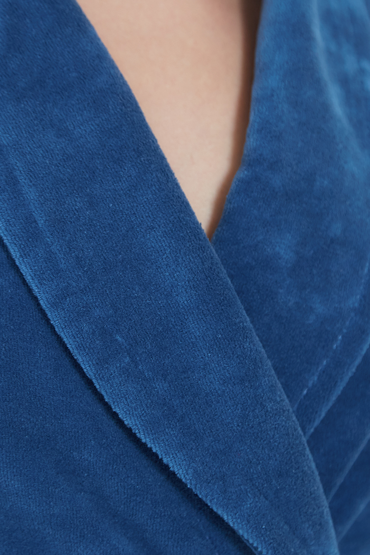 Домашний халат женский EvaTeks Curves синий 42-44 RU