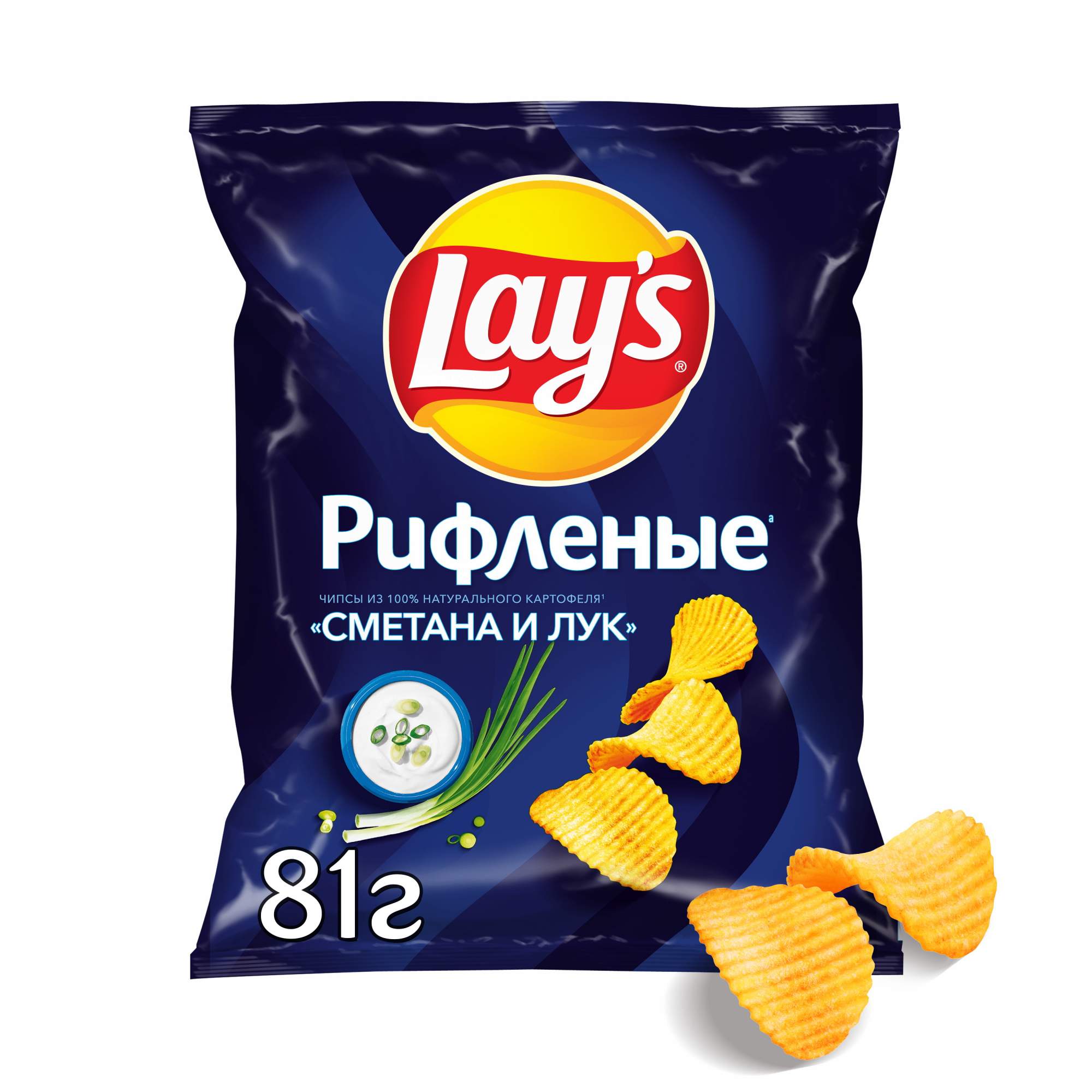 Чипсы Lays Рифленые Сметана и Лук 81г - отзывы покупателей на маркетплейсе  Мегамаркет | Артикул: 100029934438