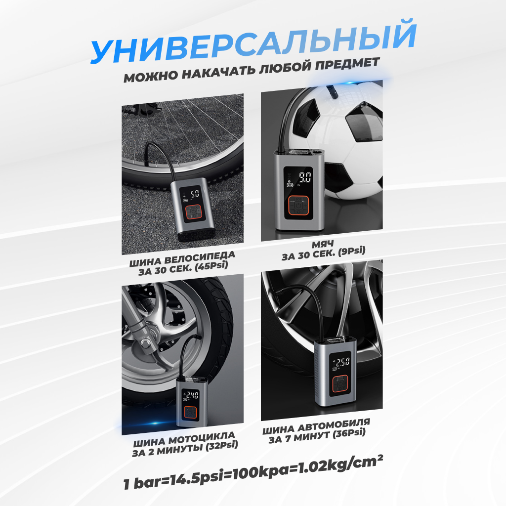 Компрессор автомобильный Solmax&Auto, портативный беспроводной насос 2000  мАч - отзывы покупателей на Мегамаркет | 600009958095