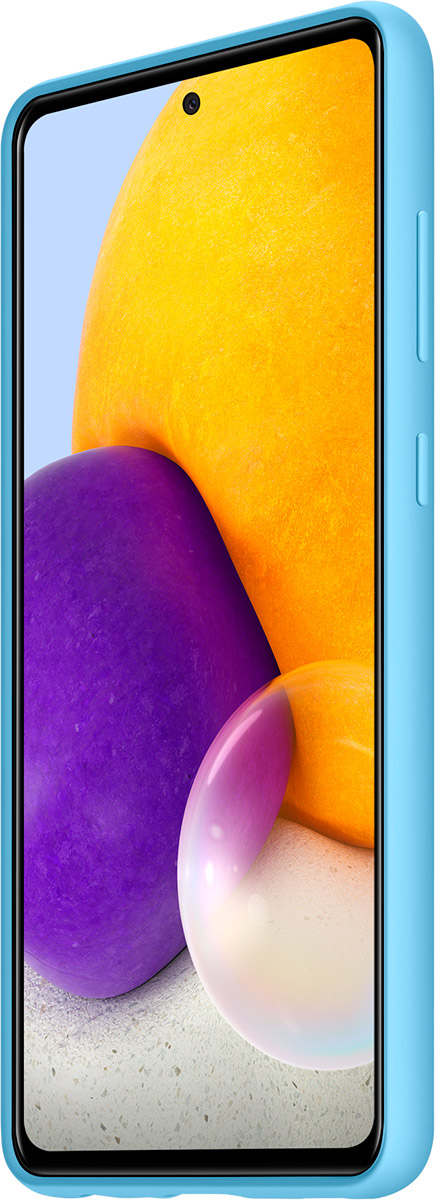 Чехол Samsung Silicone Cover для Galaxy A72 Blue (EF-PA725TLEGRU)