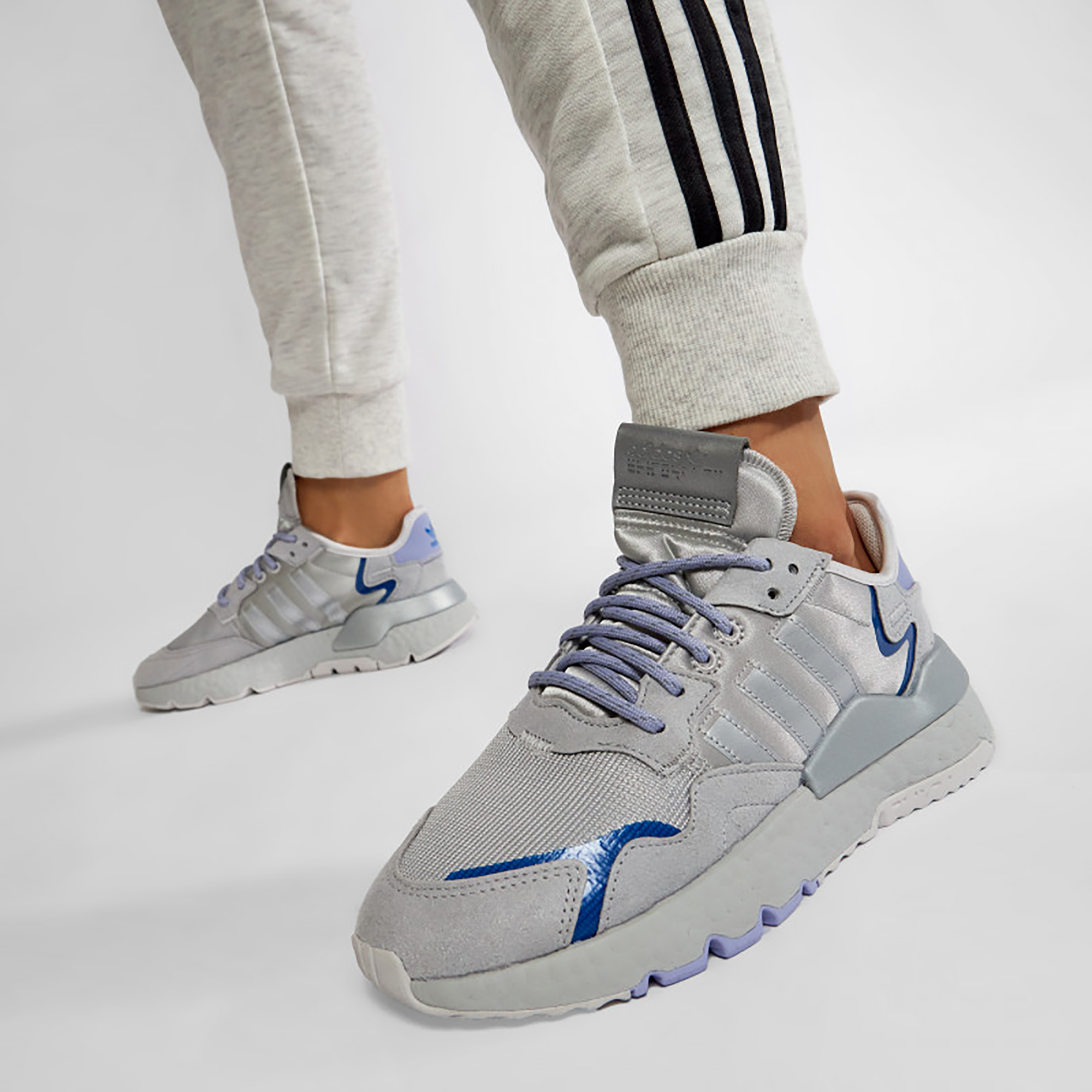 Кроссовки женские Adidas Nite Jogger W серые 4.5 UK