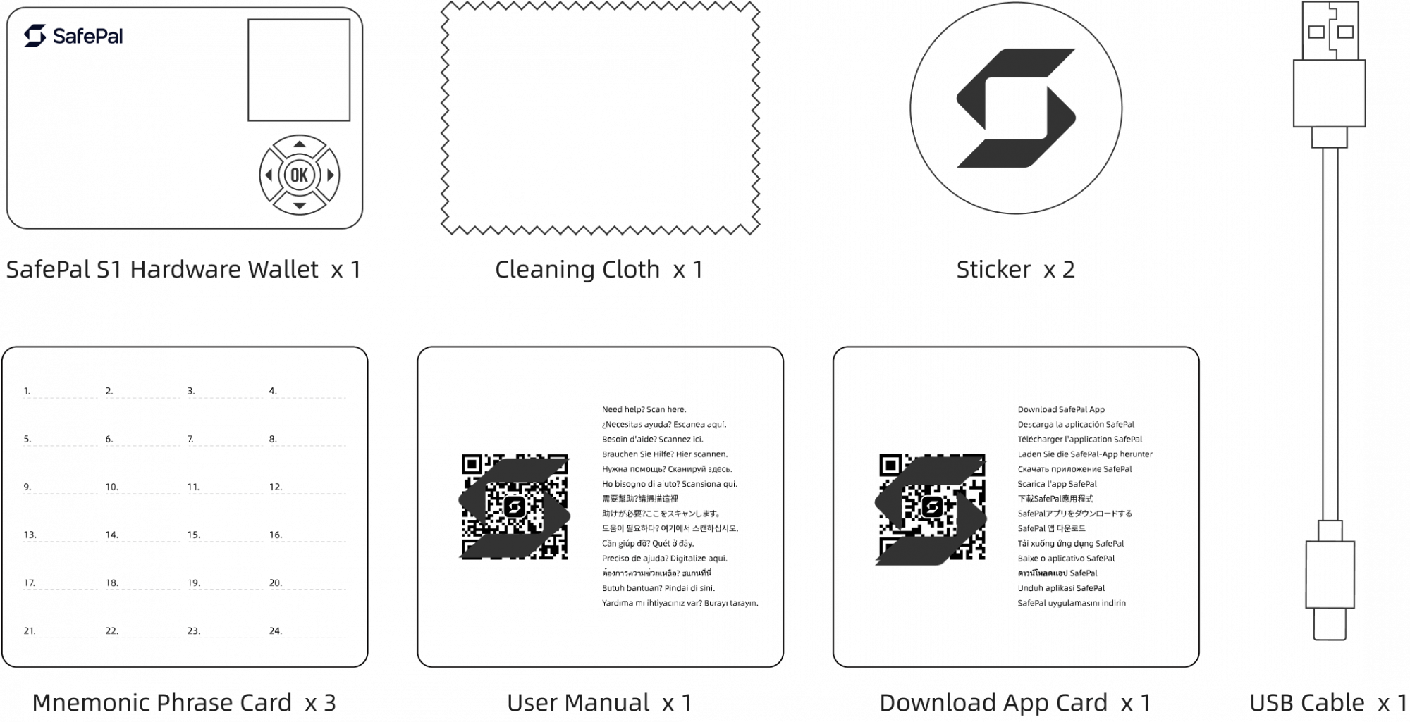 Аппаратный, холодный, кошелек для криптовалют SafePal S1 Hardware ...