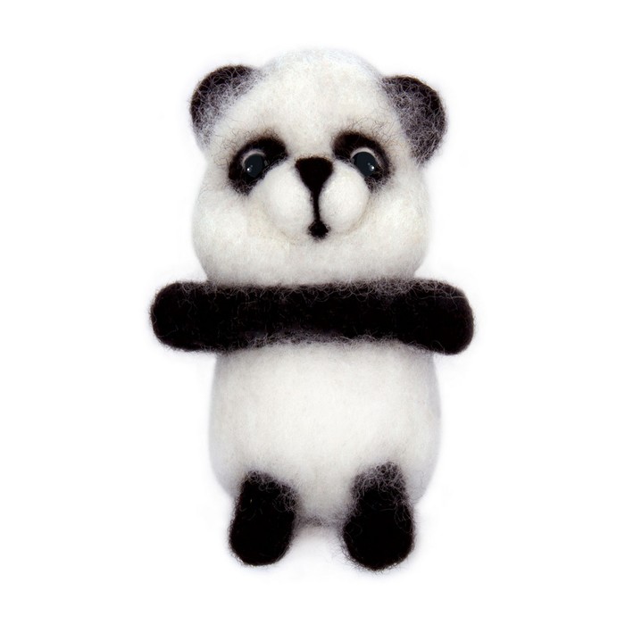 [Валяние] Брошь-панда