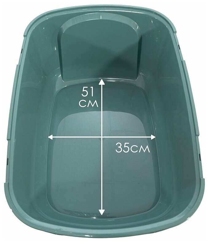 Туалет для кошек Savic овальный, зеленый, 69х48х35 см