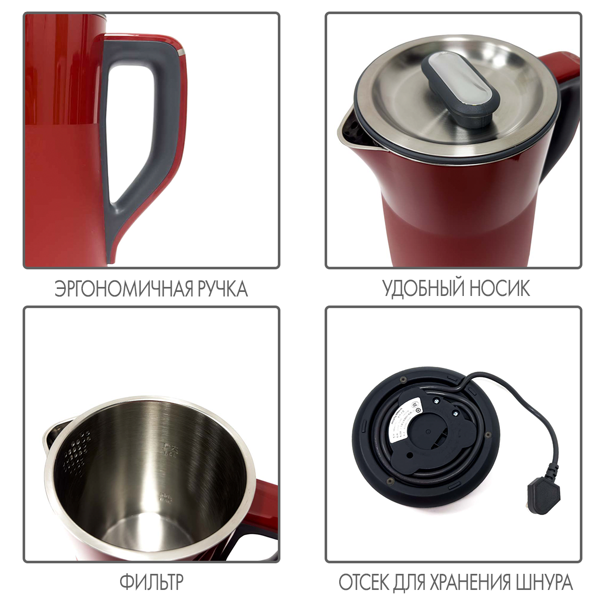 Чайник электрический Morphy Richards MR6070R 1.5 л красный – купить в ...