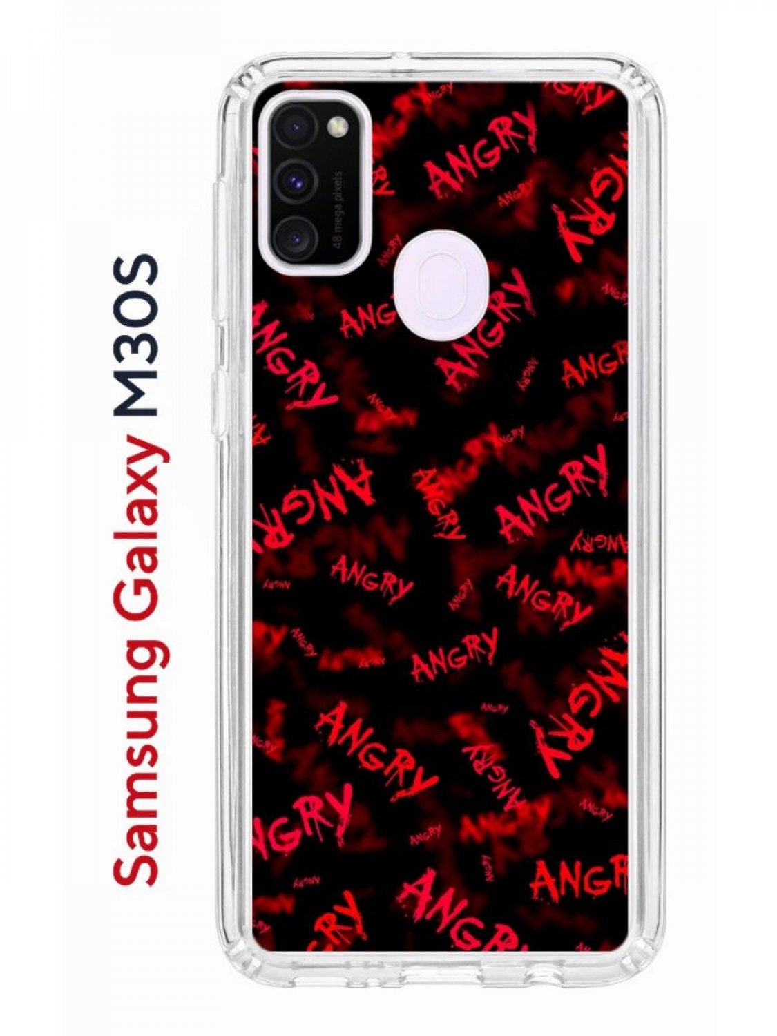 Чехол на Samsung M30S/M21 Kruche Print Angry,противоударный бампер,с  защитой камеры – купить в Москве, цены в интернет-магазинах на Мегамаркет