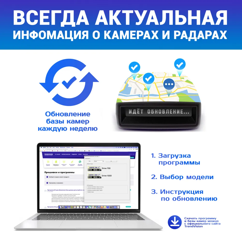 Купить сигнатурный радар-детектор с GPS для авто - TrendVision Drive-700  Signature (антирадар), цены на Мегамаркет | Артикул: 100028706429