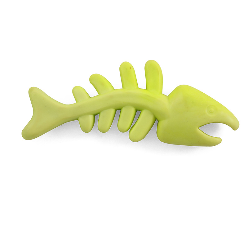 Мягкая игрушка для собак Triol Скелет рыбы, зеленый, 13 см