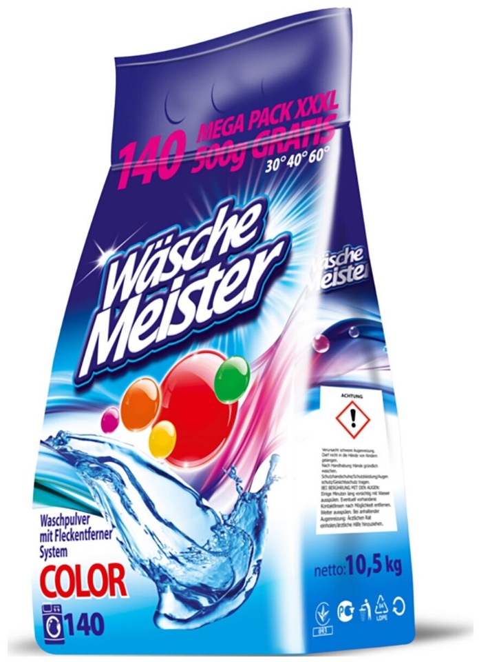 Стиральный порошок WascheMeister Color для цветного белья, 10.5 кг купить в интернет-магазине, цены на Мегамаркет
