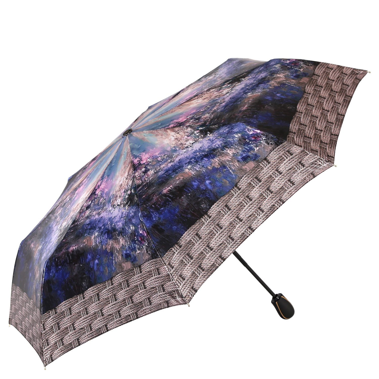 Зонт складной женский автоматический FABRETTI S-20182 фиолетовый