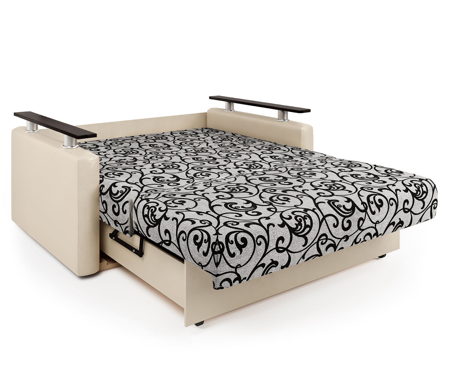 Диван-кровать Шарм-Дизайн Шарм 140, бежевый/узоры