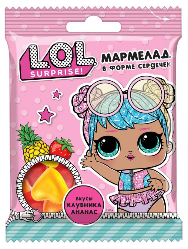 Мармелад L.O.L. Surprise! жевательный клубника и ананас 65 г