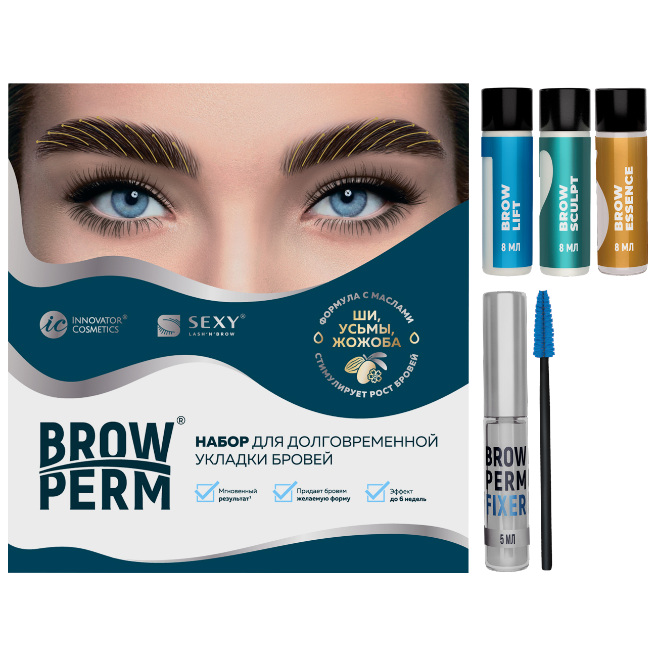 Innovator cosmetics набор. Набор для ламинирования sexy Brow Perm. Brow Perm набор для долговременной укладки. Набор для долговременной укладки бровей sexy Brow Perm. Составы Инноватор Косметикс для ламинирования бровей.