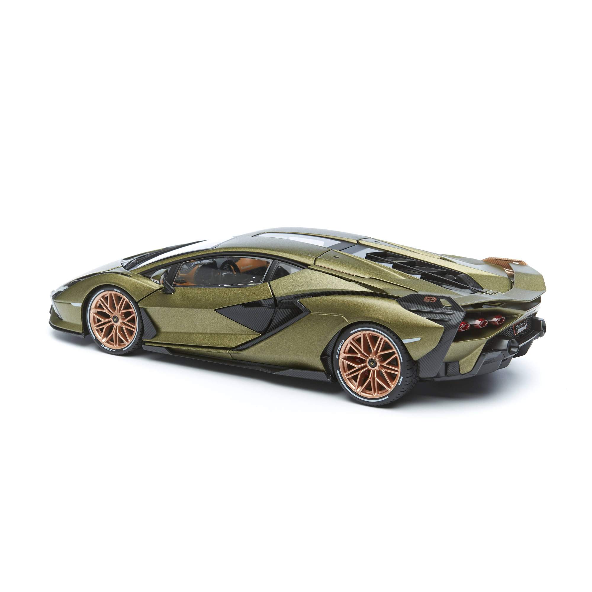 Купить машинка BBURAGO металлическая Lamborghini Sian FKP 37, 1:18,  оливковый 18-11046, цены на Мегамаркет