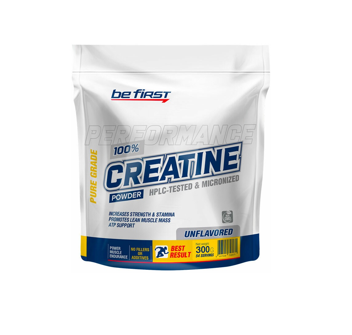 Креатин Be First Micronized Creatine Monohydrate Powder, 300 г, без ...