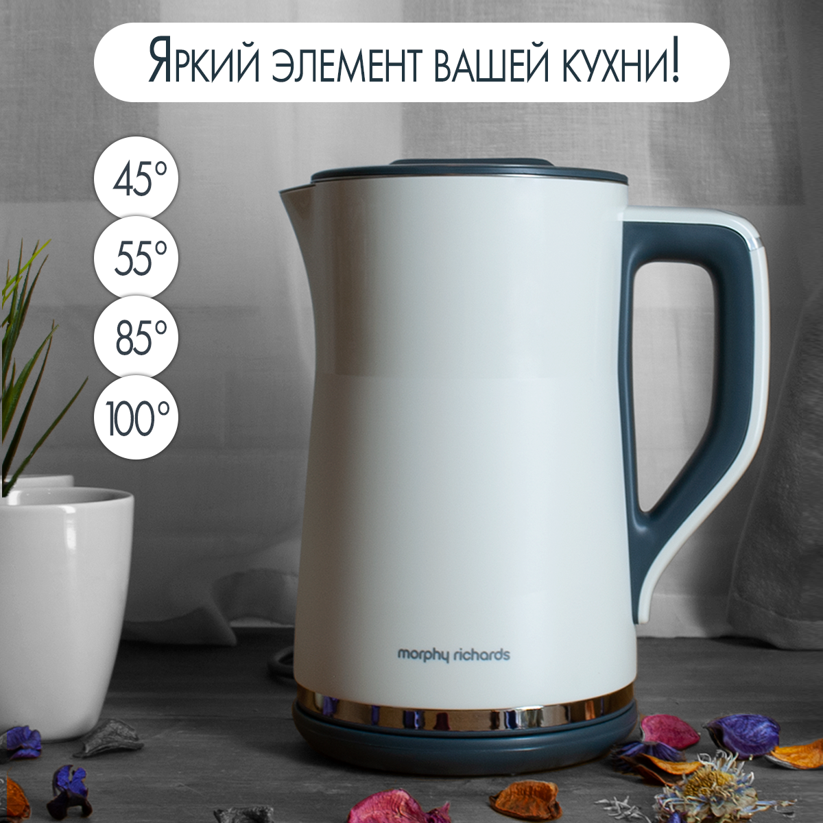 Чайник электрический Morphy Richards MR6070W 1.5 л белый – купить в ...