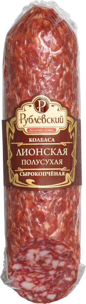 Колбаса сырокопченая Рублевский Лионская полусухая +-270 г