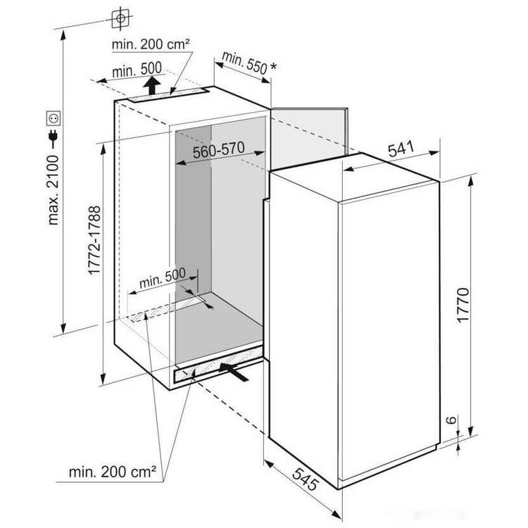 Встраиваемый холодильник LIEBHERR IRBSe 5120 белый, купить в Москве ...