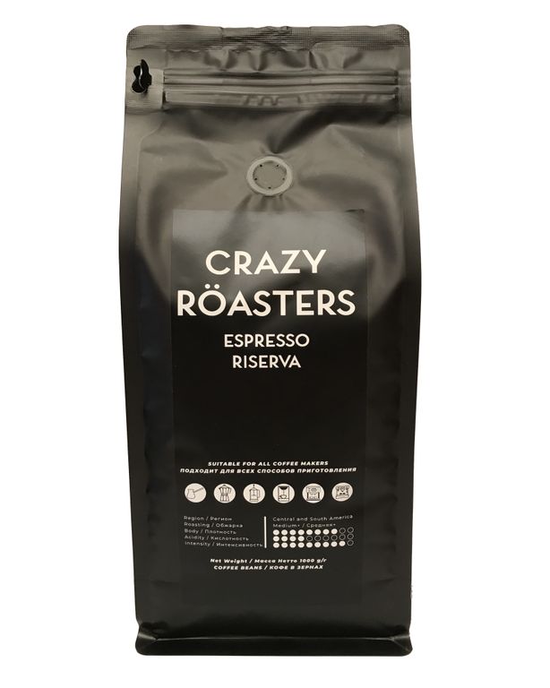 Кофе в зернах Crazy Roasters Espresso Riserva, 1 кг