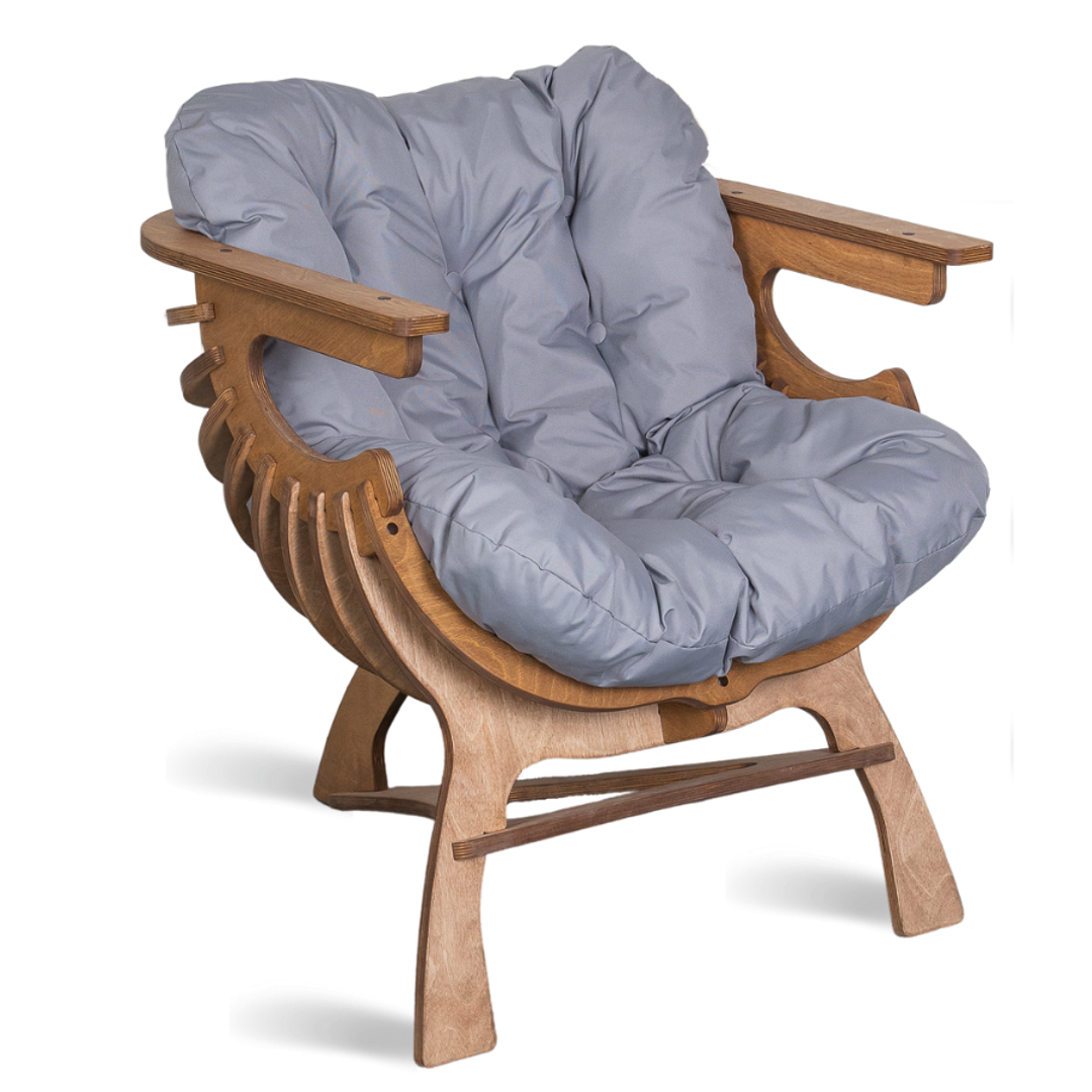 Кресло для отдыха "Ракушка" Axioma.woodshop - купить в Москве, цены на Мегамаркет | 600011652216