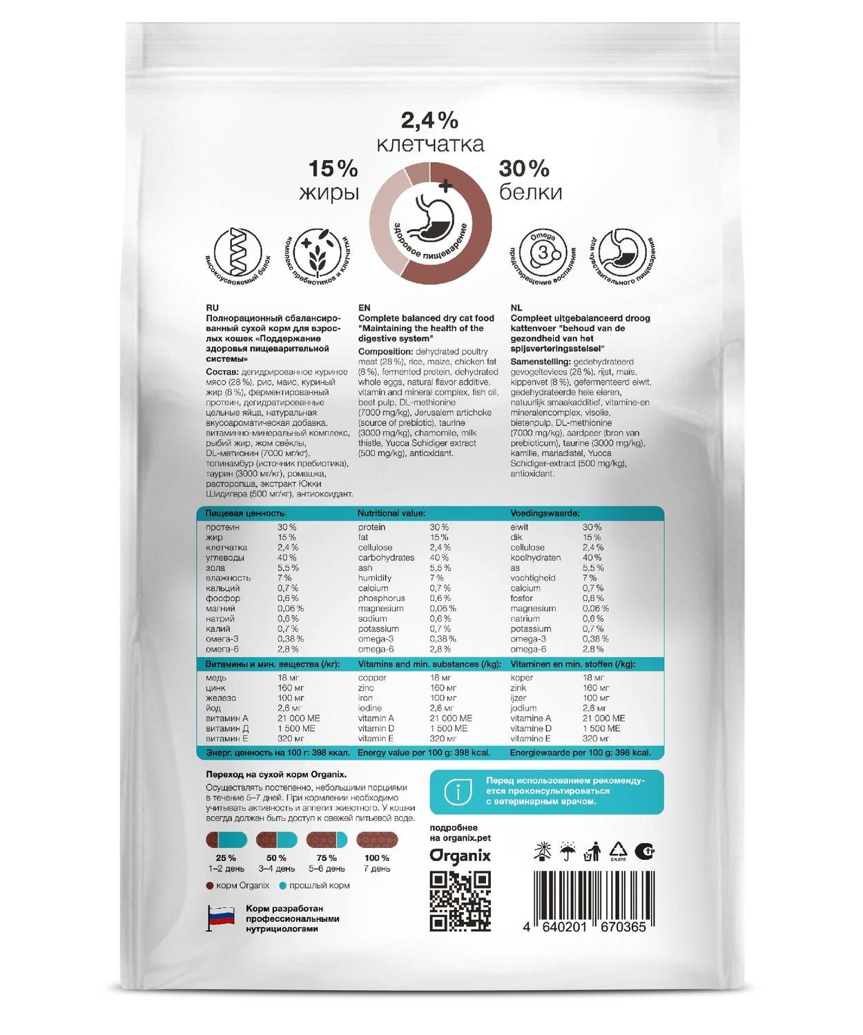 Корм органикс для кошек