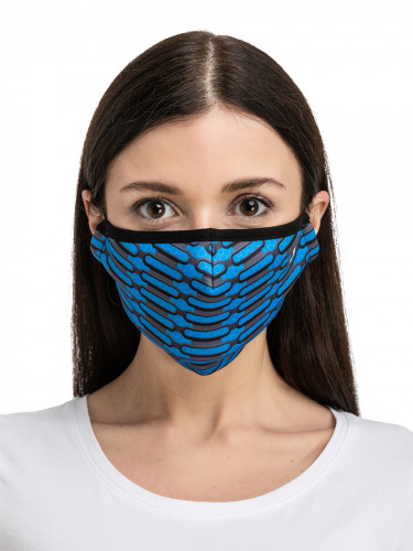 Многоразовая маска унисекс Routemark Spiro Хром синяя