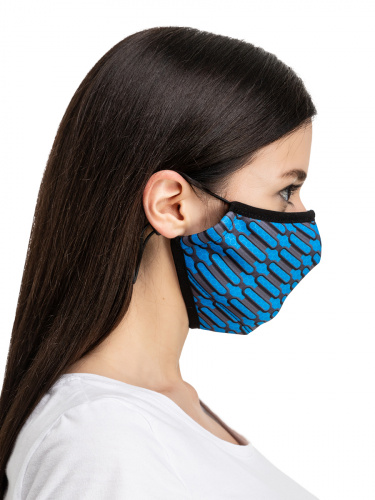 Многоразовая маска унисекс Routemark Spiro Хром синяя