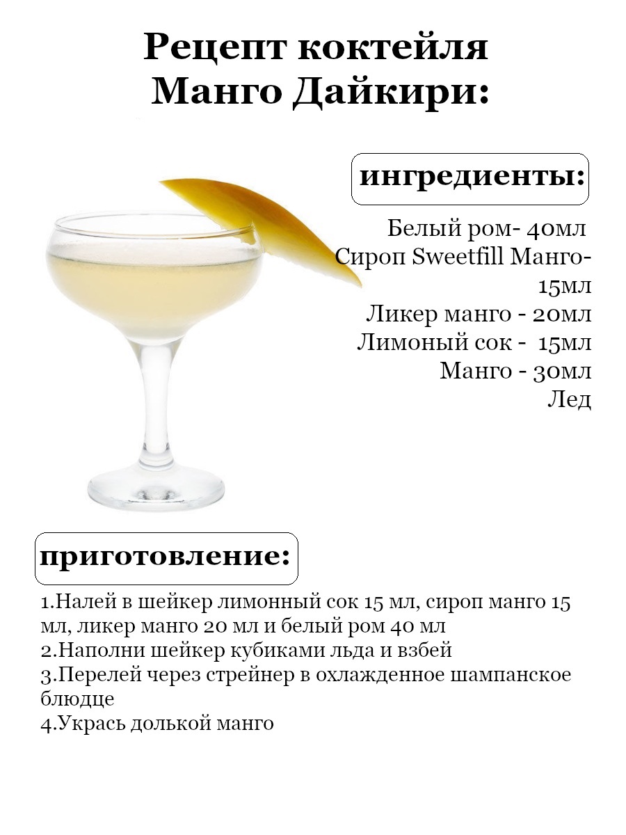 Комплект сиропов Sweetfill <b>Манго</b> 0,5 л и Мята, 0,5л № 2.