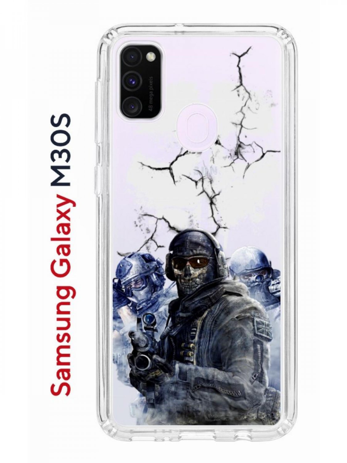 Чехол на Samsung M30S/M21 Kruche Print Call of Duty,противоударный бампер,с  защитой камеры – купить в Москве, цены в интернет-магазинах на Мегамаркет