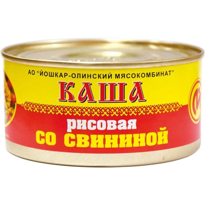 Каша Йошкар-Олинский мясокомбинат рисовая, со свининой, 325 г - купить в Мегамаркет Владивосток, цена на Мегамаркет