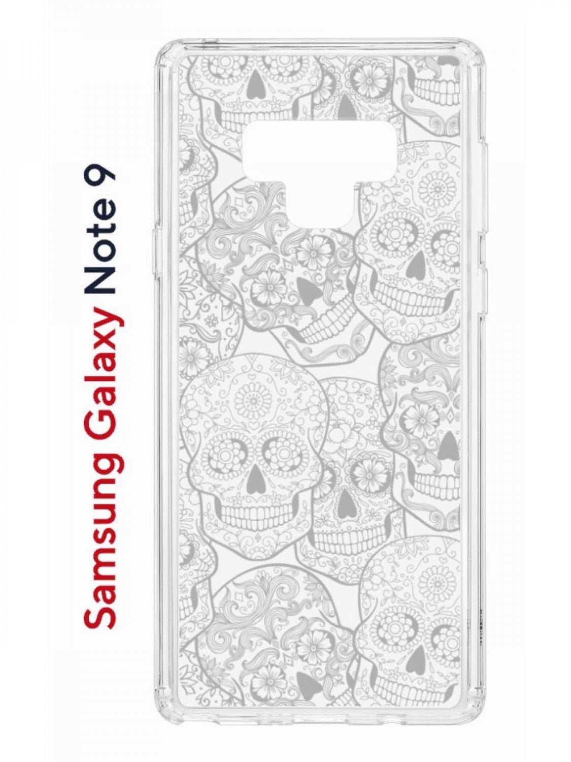 Чехол на Samsung Galaxy Note 9 с принтом Kruche Print Skull  White,противоударный бампер, купить в Москве, цены в интернет-магазинах на  Мегамаркет