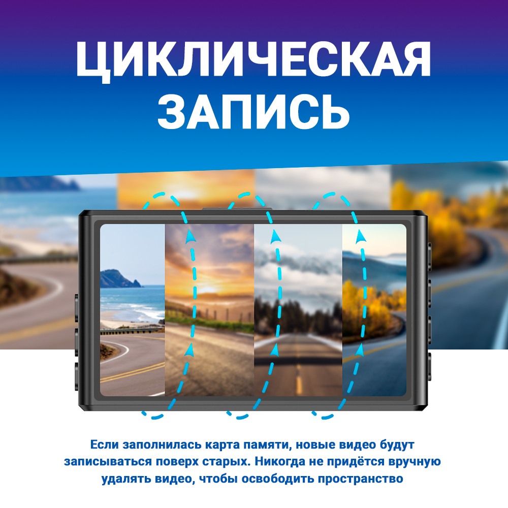 Купить видеорегистратор TrendVision TENET Full HD, поворот 360, Type-C, IPS  3