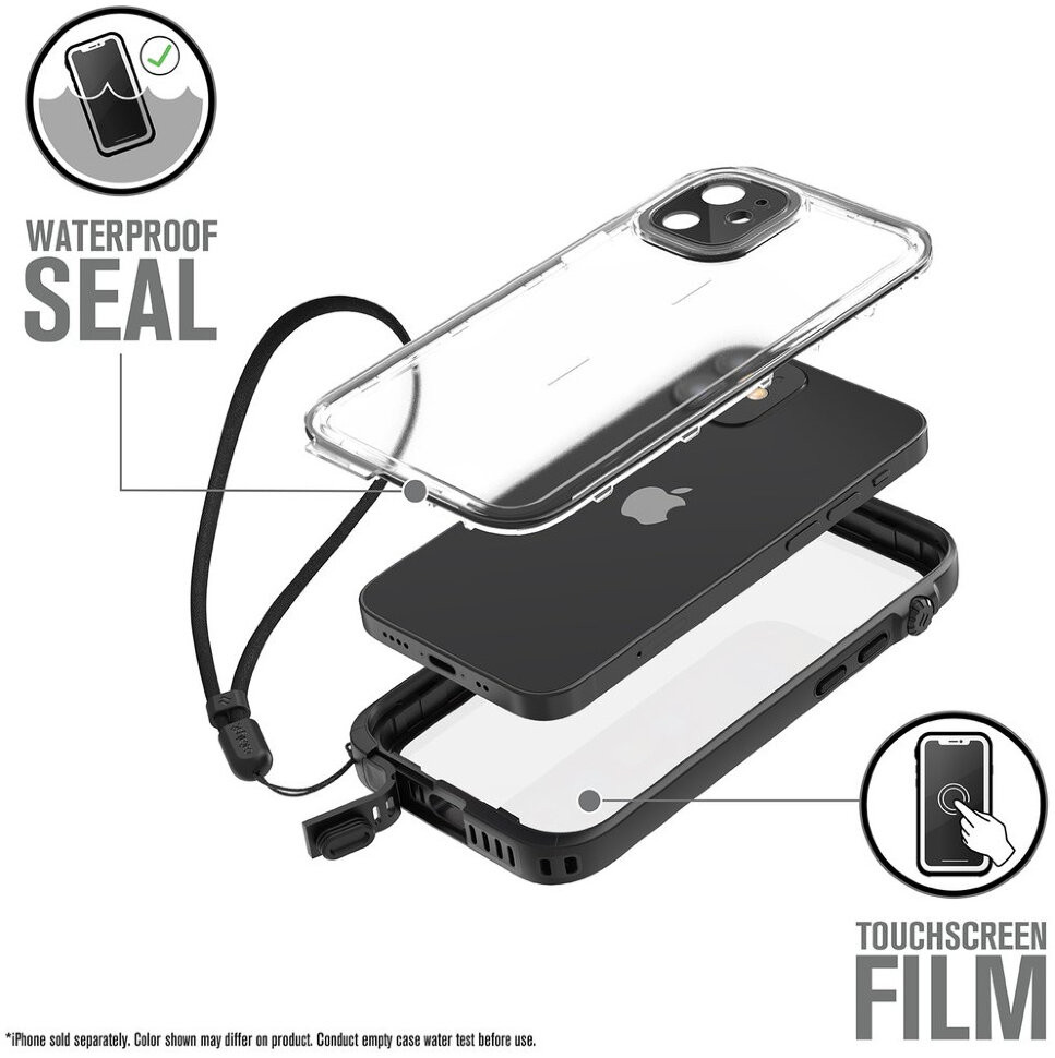 Водонепроницаемый чехол Catalyst Total Protection Case для iPhone 12 mini,  Черный, купить в Москве, цены в интернет-магазинах на Мегамаркет